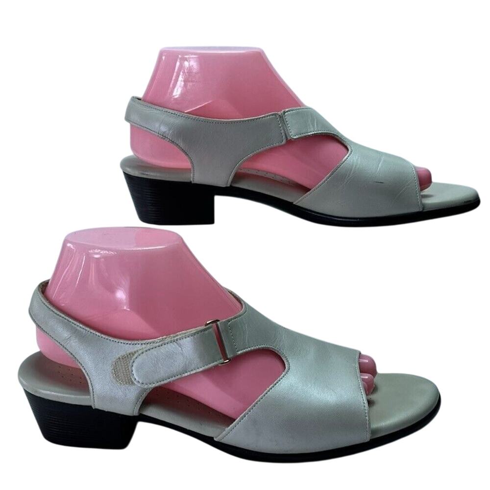 SAS Sandals Womens Size 9.5 M Perl Suntimer Tripad Comfort Slingback Hoop & Loop